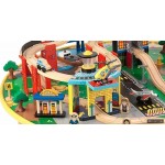 Set trenulete City Explorer KidKraft cu masuta de joaca din lemn Set trenulete City Explorer KidKraft cu masuta de joaca din lemn